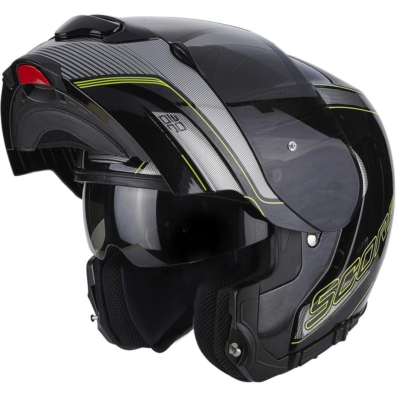 Klappbarer Motorradhelm Scorpion EXO-3000 Stroll schwarz-fluo gelb - II.
