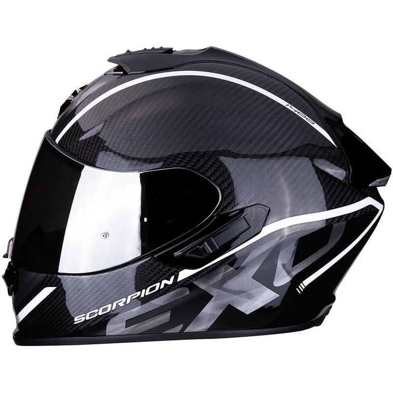 Integralhelm Scorpion EXO-1400 Carbon Air Grand schwarz und weiß Ausverkauf