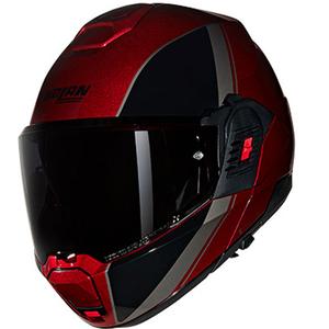 Klapphelm Motorrad Nolan N120-1 Verniciatura Speciale N-COM 344 schwarz-rot