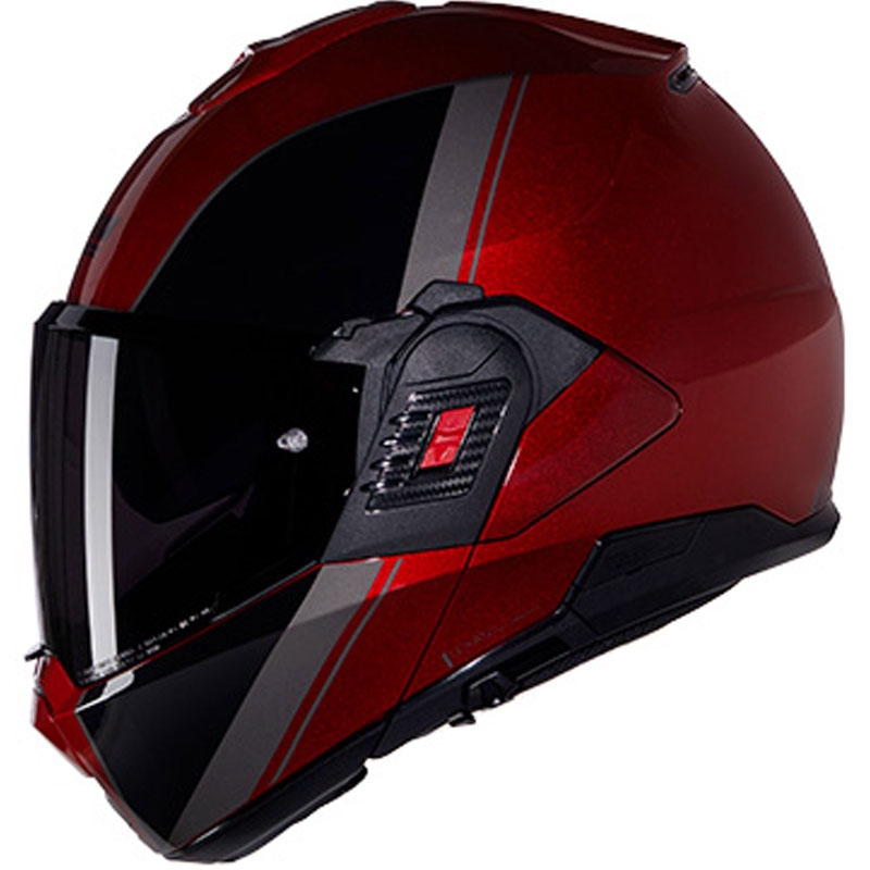 Klapphelm Motorrad Nolan N120-1 Verniciatura Speciale N-COM 344 schwarz-rot