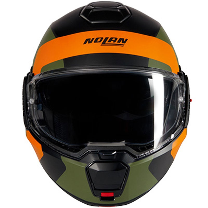 Klapphelm Motorrad Nolan N120-1 Omocromo N-COM 345 schwarz-orange-grün