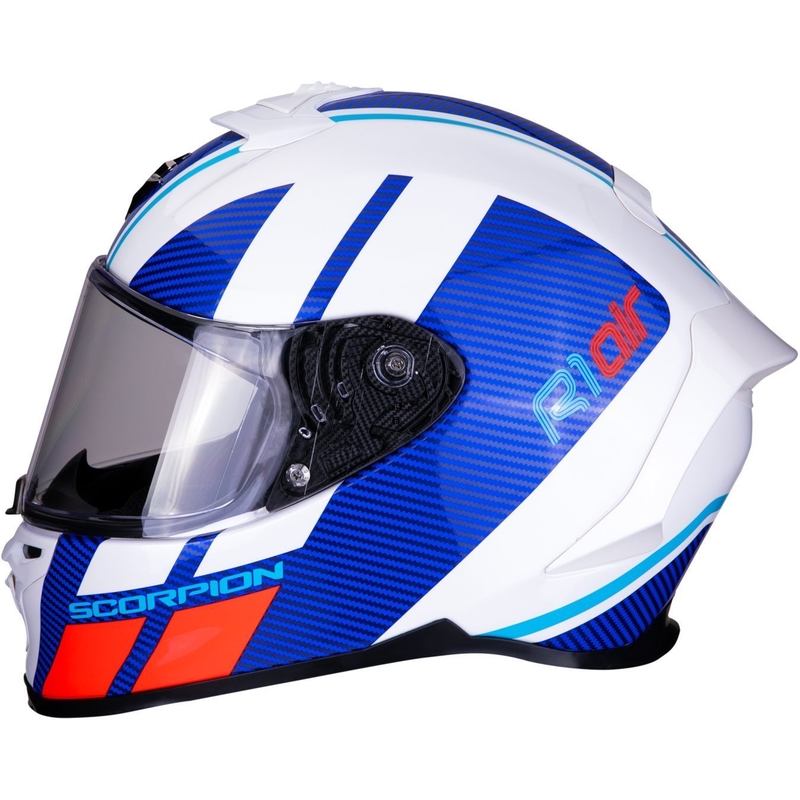 Integralhelm Scorpion EXO-R1 Air Corpus weiß-blau-rot