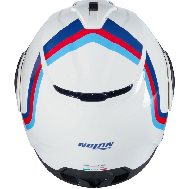 Motorrad-Klapphelm Nolan N100-6 Assoluto N-COM 347 weiß-rot-blau
