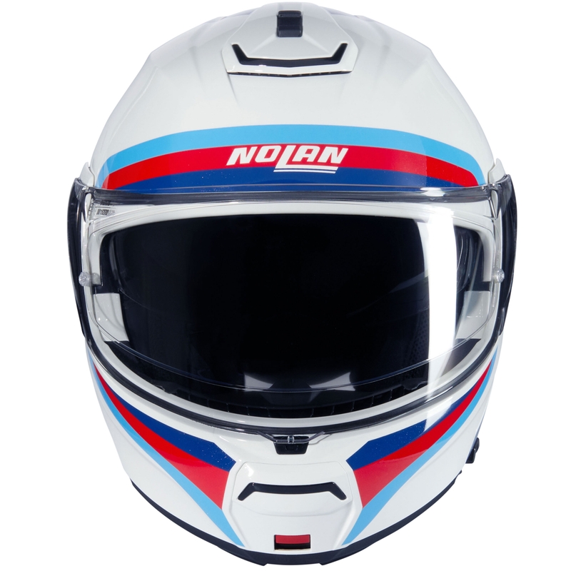 Motorrad-Klapphelm Nolan N100-6 Assoluto N-COM 347 weiß-rot-blau