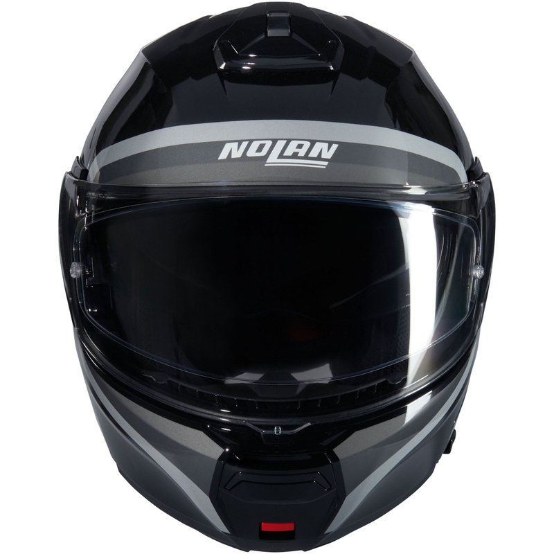 Klapphelm Motorrad Nolan N100-6 Assoluto N-COM 349 schwarz-grau
