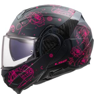Klapphelm Motorrad LS2 FF910 Advant II Sophia schwarz-pink