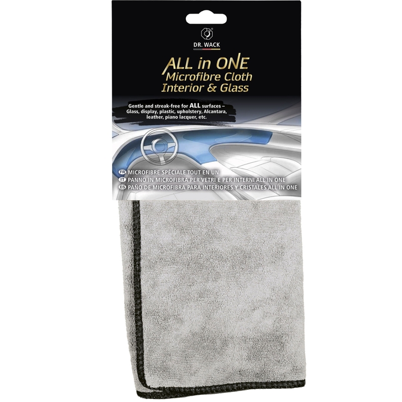 Mikrofasertuch für Glas und Innenraum Dr. Wack All in One Mikrofasertuch grau