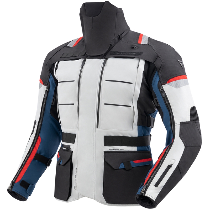 Motorradjacke Rebelhorn Cubby V blau-grau-rot