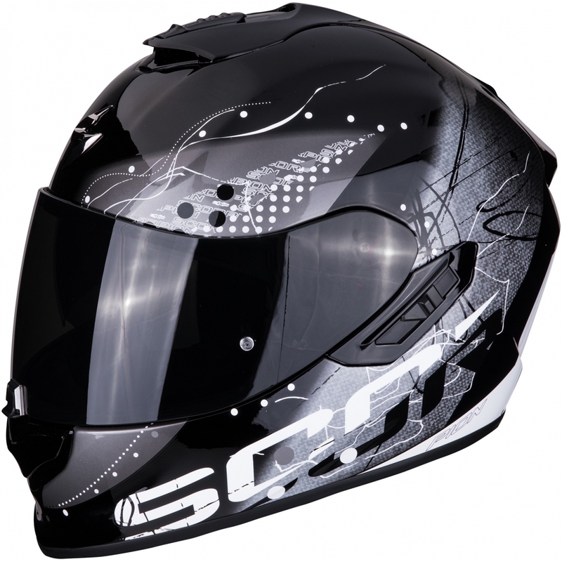 Integralhelm Skorpion EXO-1400 Air Classy Schwarz-Silber Ausverkauf