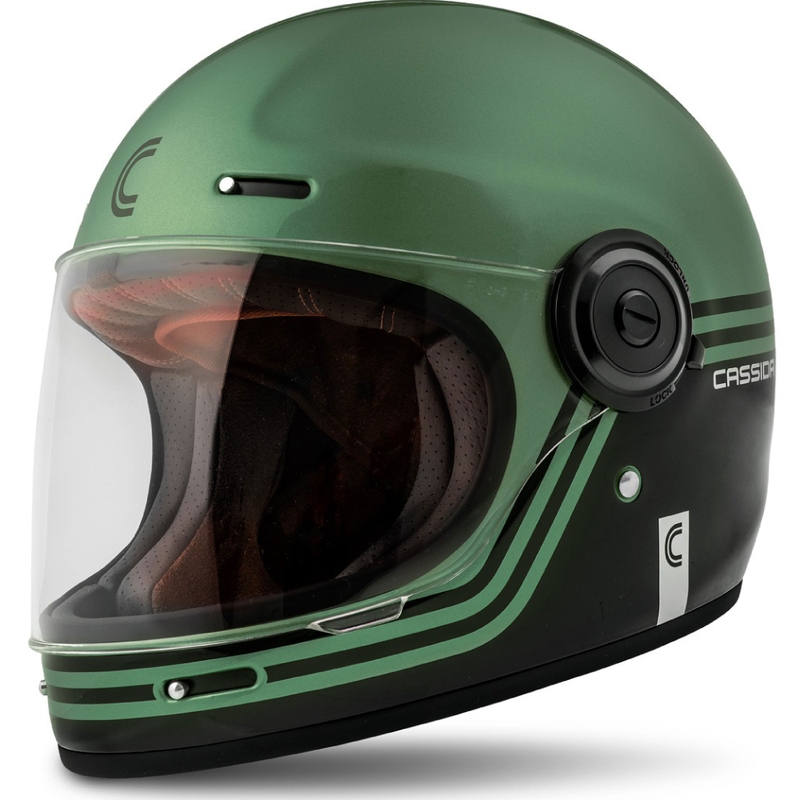 Cassida Fibre Super Hooligan Integralhelm Motorrad Schwarz-Grün Abverkauf - II. Wahl