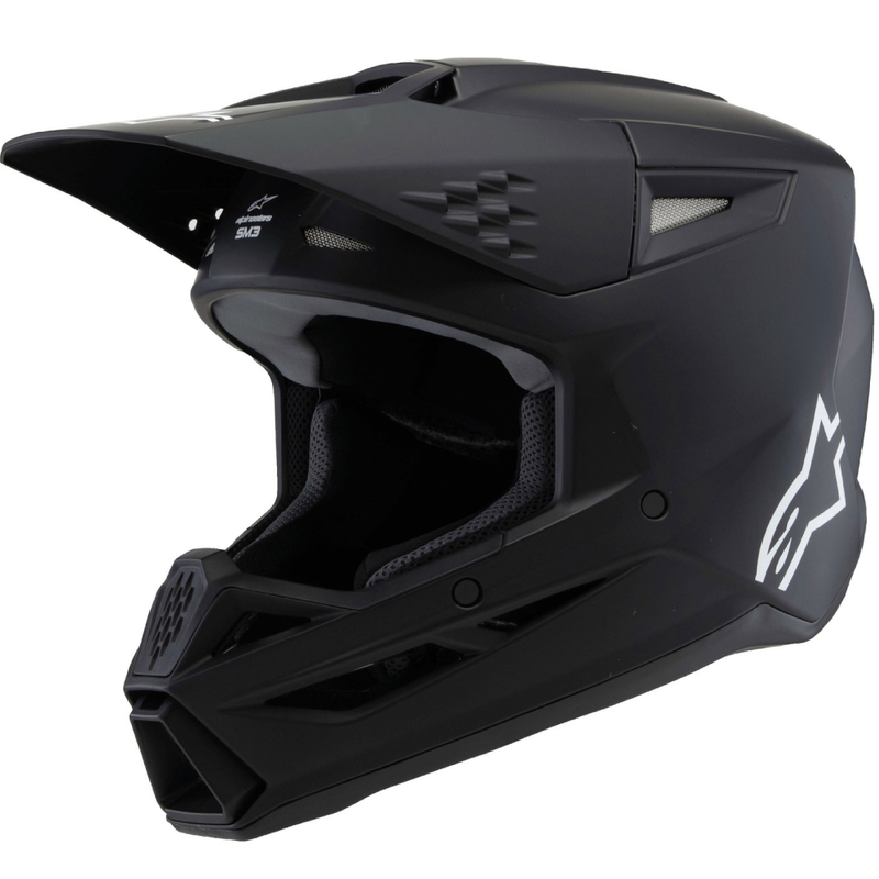 Alpinestars S-M3 Solid Kinder Motocross Helm Mattschwarz - II. Qualität