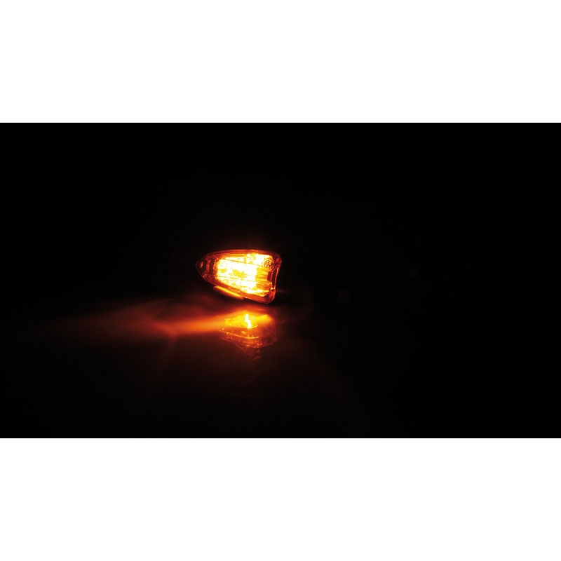 Motorradblinker Highsider Smart Lizzard 12V schwarz-orange