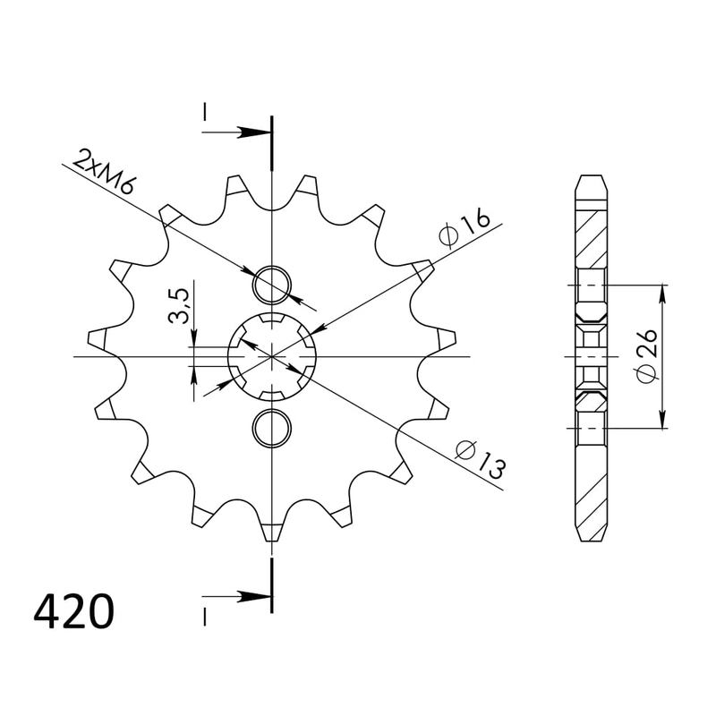 Ritzel SUPERSPROX 11T, 420