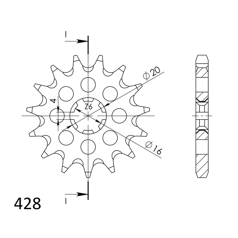 Ritzel SUPERSPROX 14T, 428