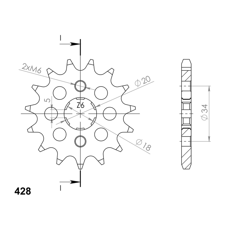 Ritzel SUPERSPROX 17T, 428