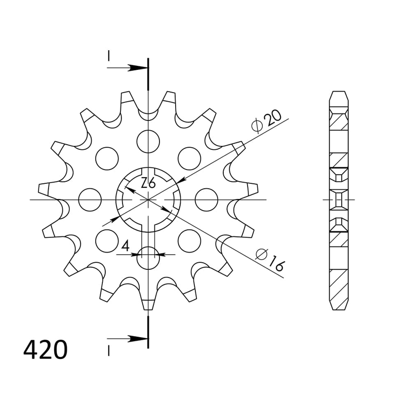 Ritzel SUPERSPROX 13T, 420