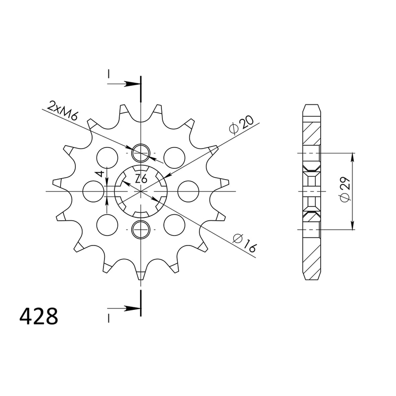 Ritzel SUPERSPROX 17T, 428