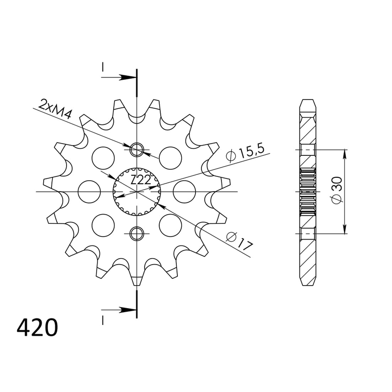 Ritzel SUPERSPROX 15T, 420