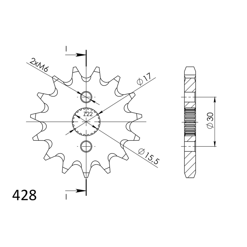 Ritzel SUPERSPROX 15T, 428
