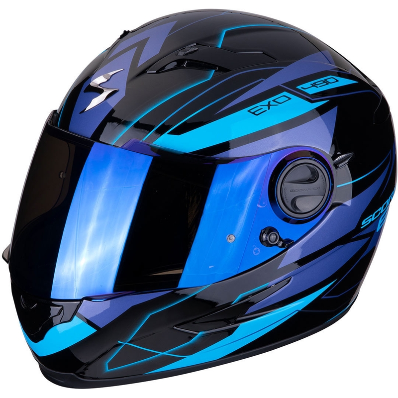 Integralhelm Scorpion EXO-490 Nova schwarz-blau Ausverkauf