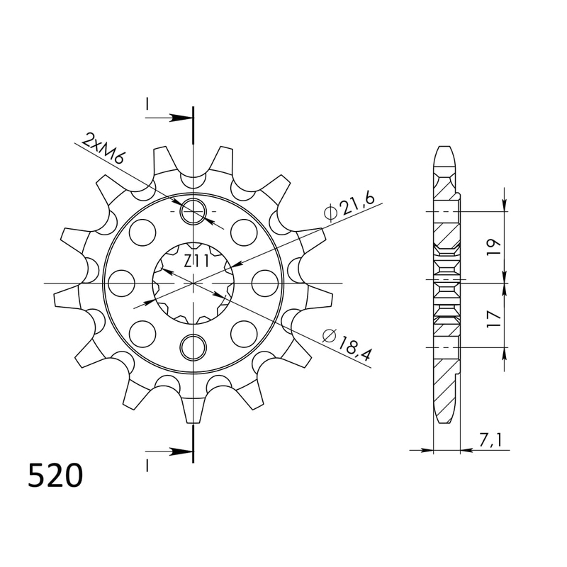 Ritzel SUPERSPROX 13T, 520