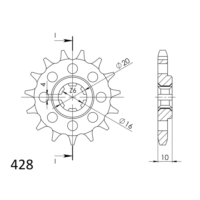 Ritzel SUPERSPROX 13T, 428