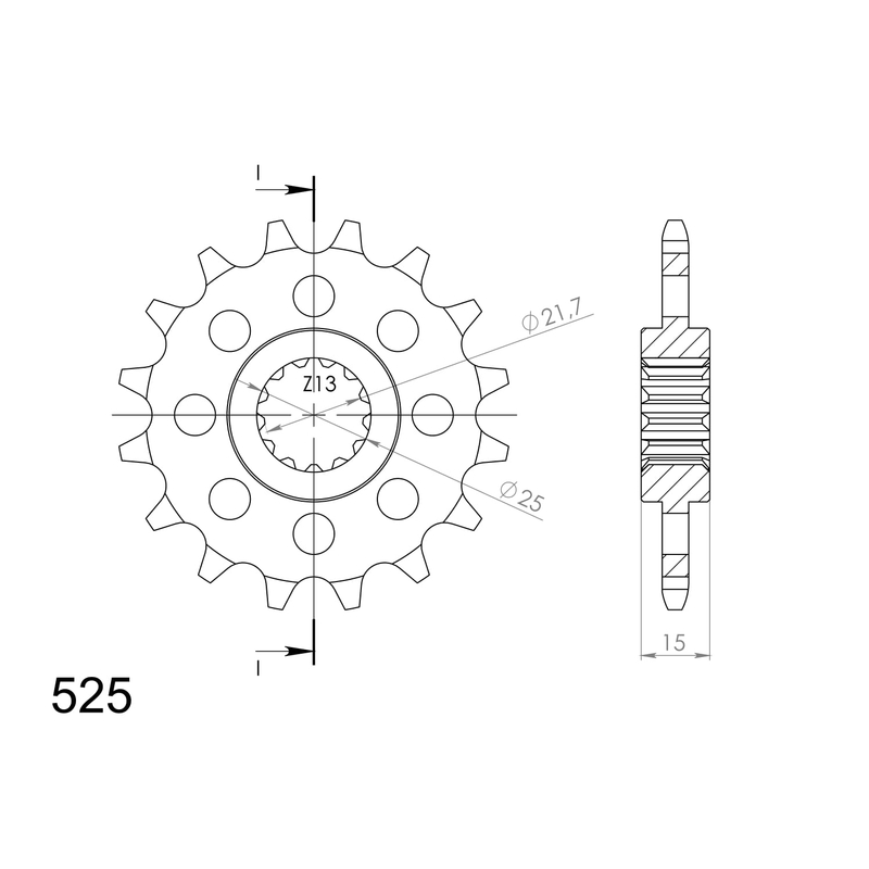 Ritzel SUPERSPROX 15T, 525