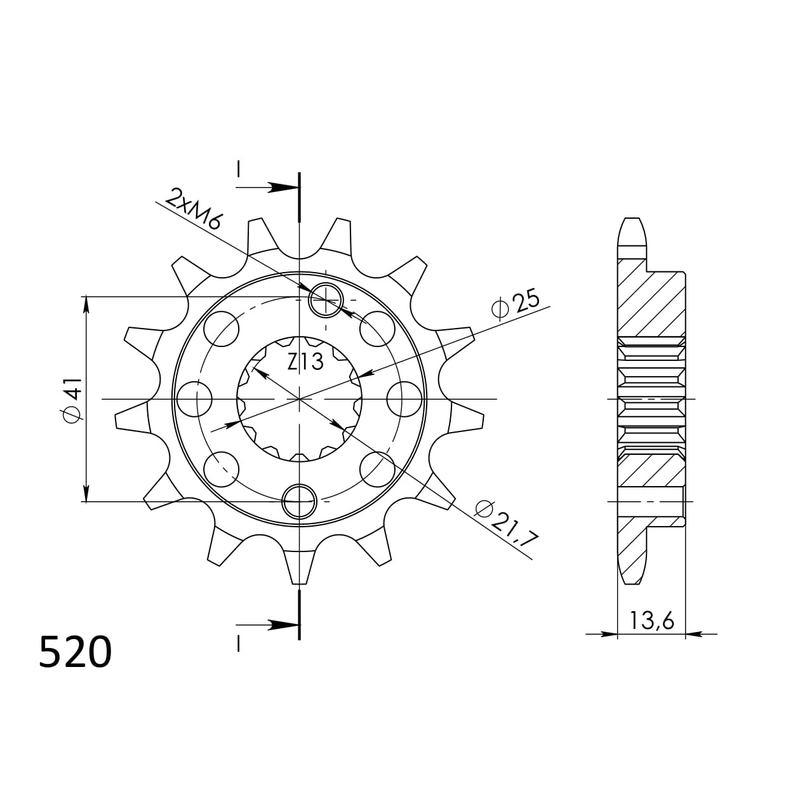 Ritzel SUPERSPROX 14T, 520
