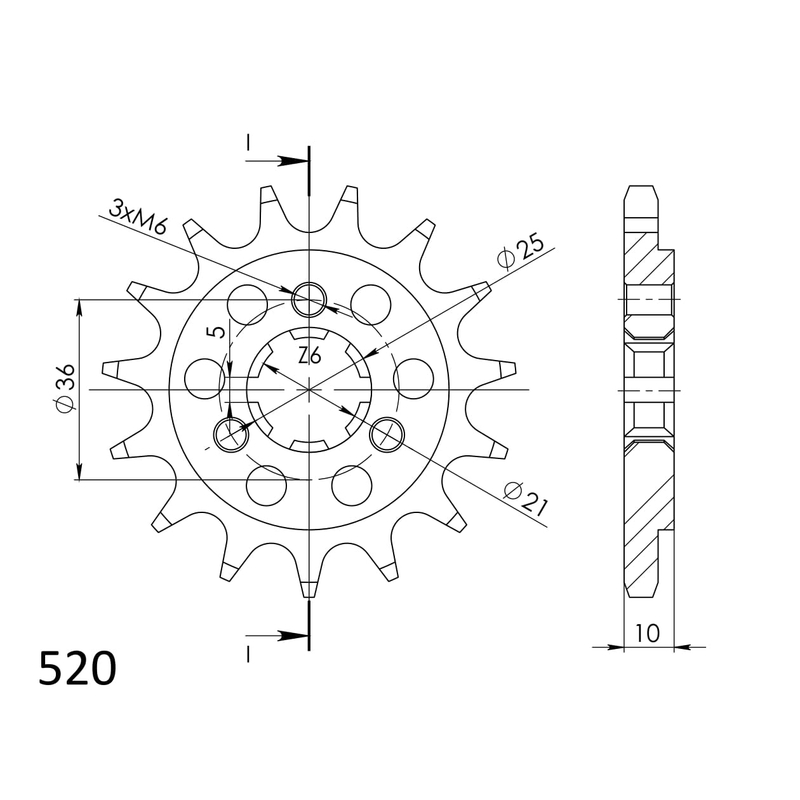 Ritzel SUPERSPROX 15T, 520 Ausverkauf