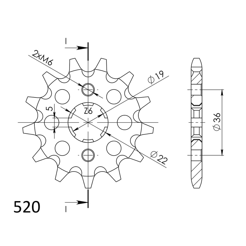 Ritzel SUPERSPROX 13T, 520