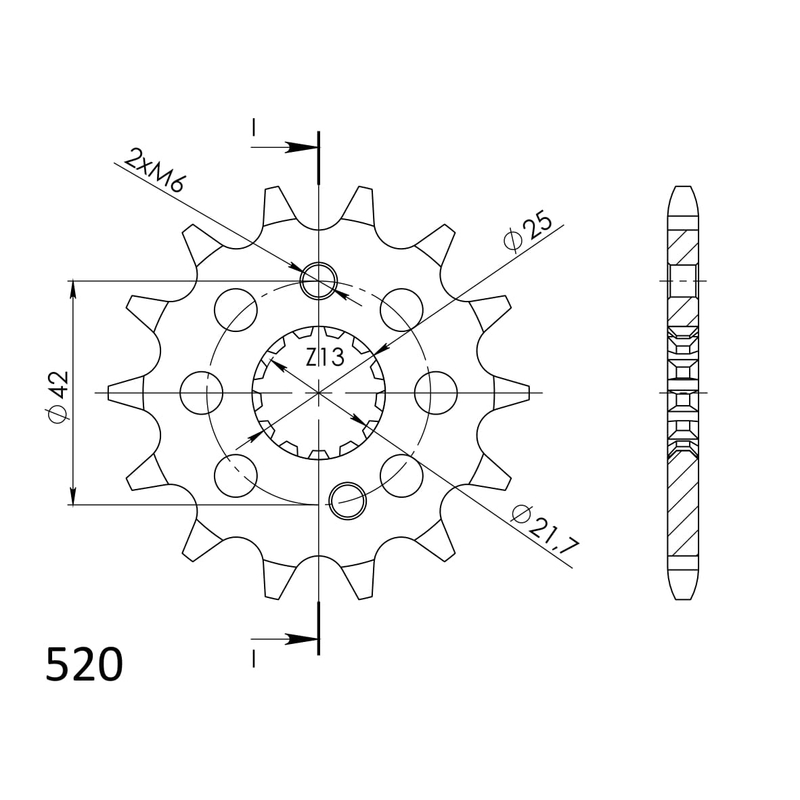 Ritzel SUPERSPROX 14T, 520