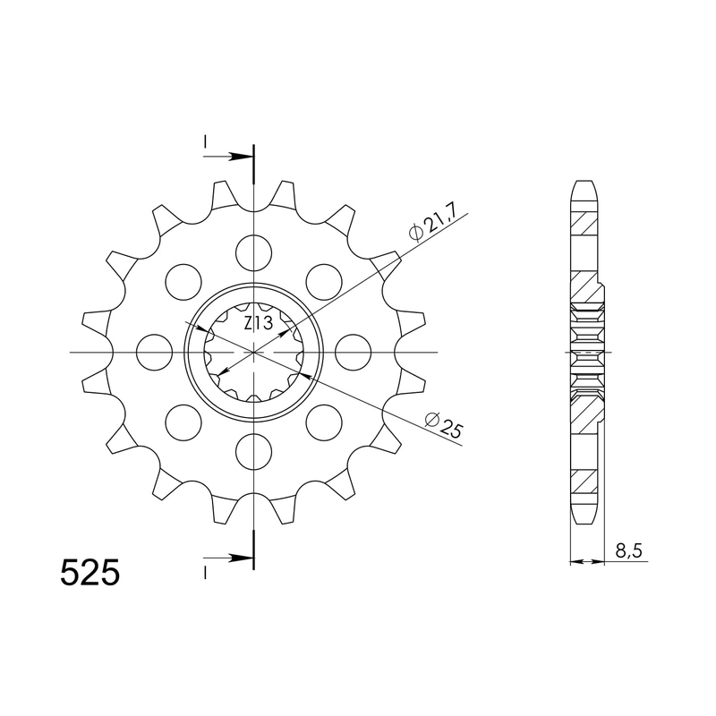 Ritzel SUPERSPROX 16T, 525