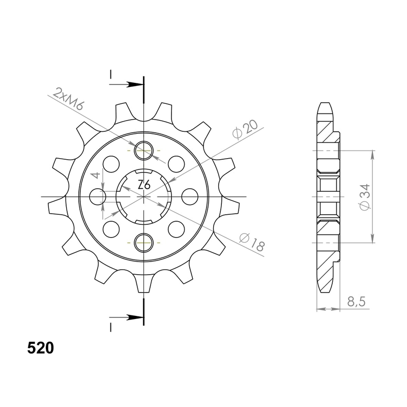 Ritzel SUPERSPROX 14T, 520