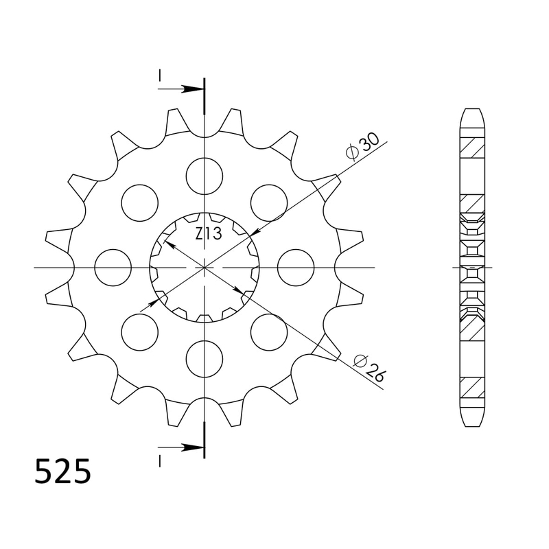 Ritzel SUPERSPROX 18T, 525 Ausverkauf
