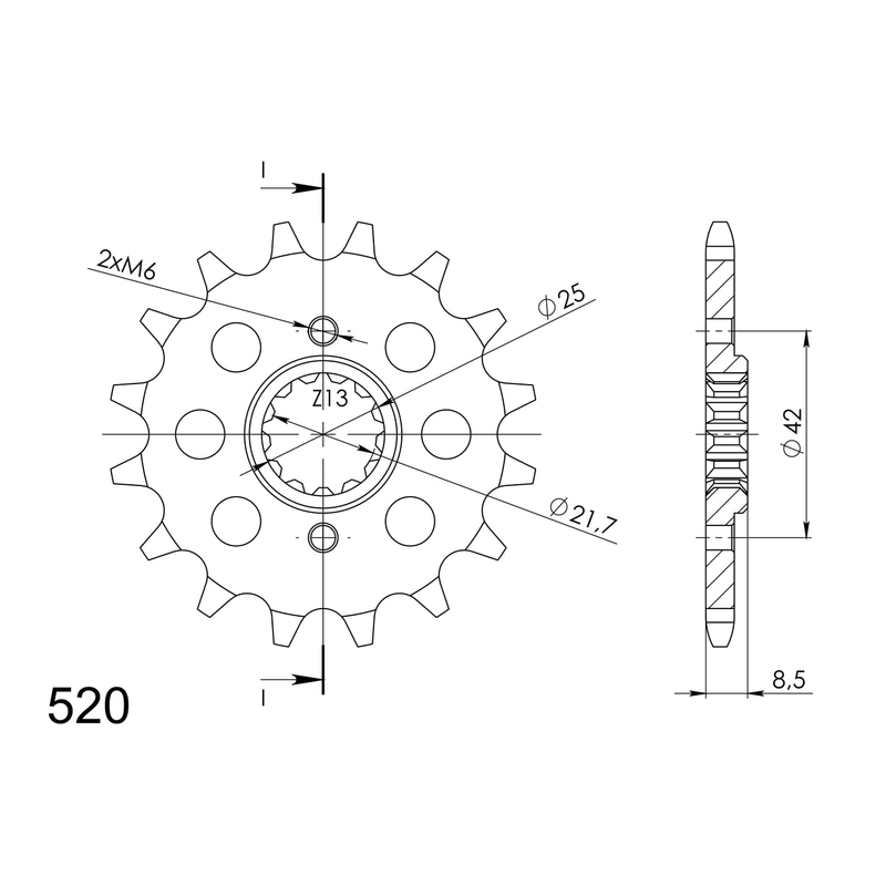 Ritzel SUPERSPROX 15T, 520