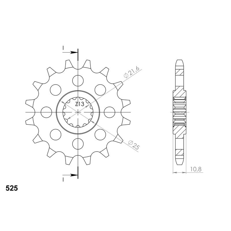 Ritzel SUPERSPROX 16T, 525