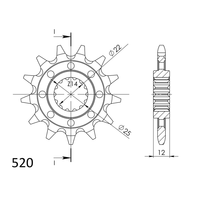 Ritzel SUPERSPROX 13T, 520