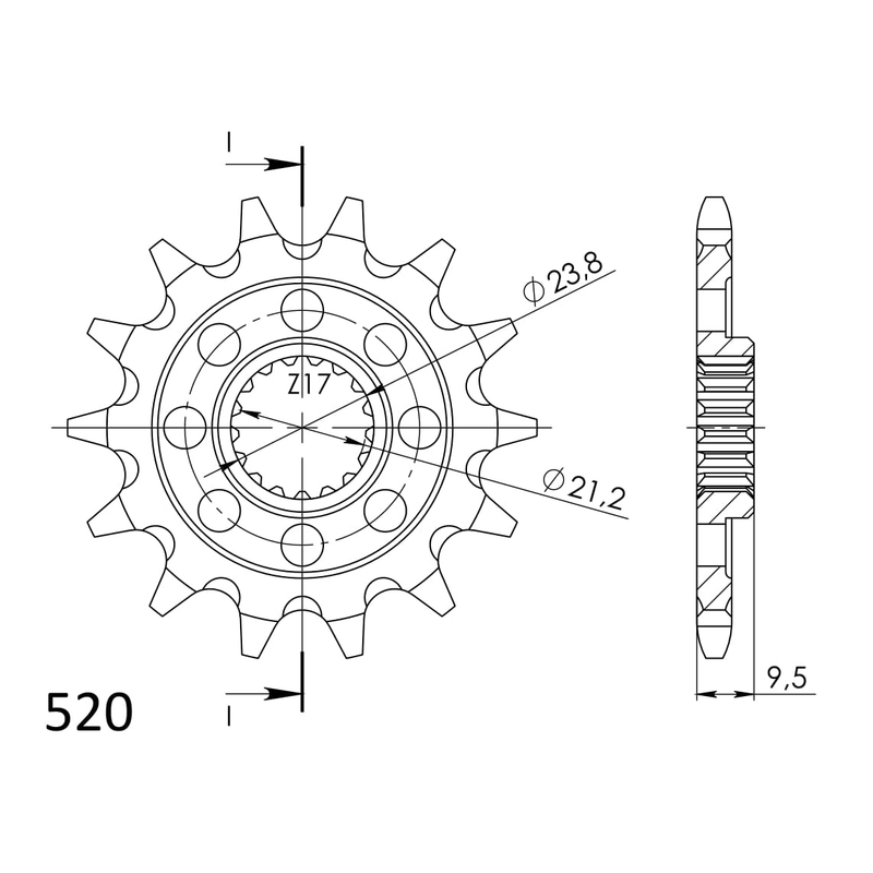 Ritzel SUPERSPROX 15T, 520