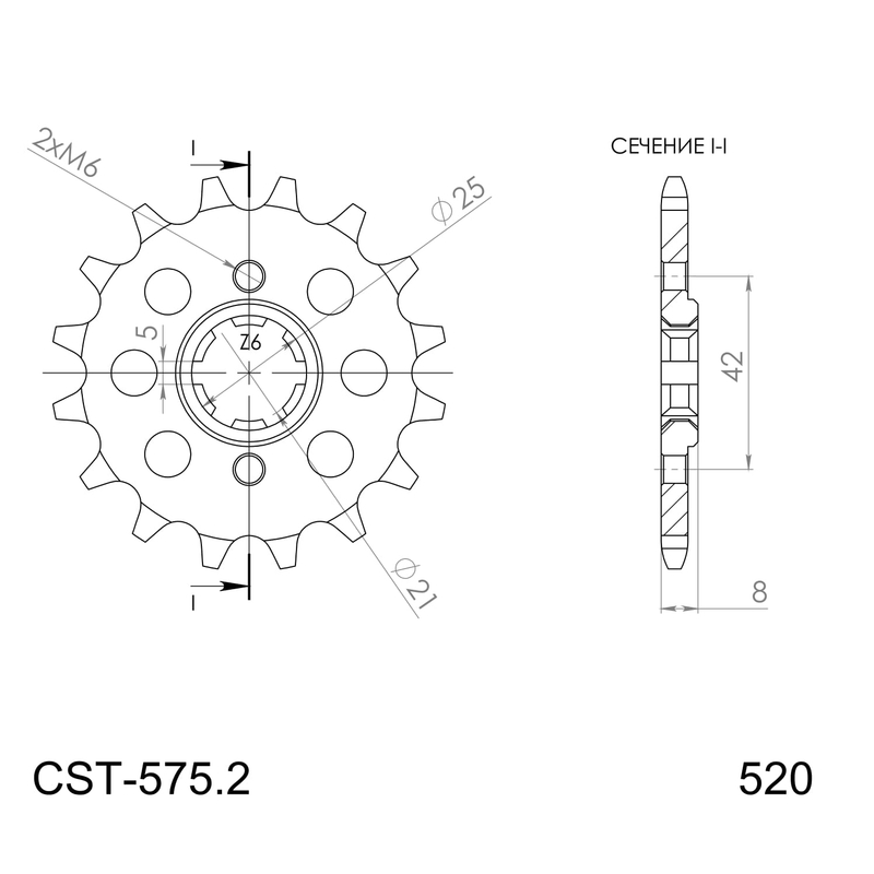 Ritzel SUPERSPROX 15T, 520