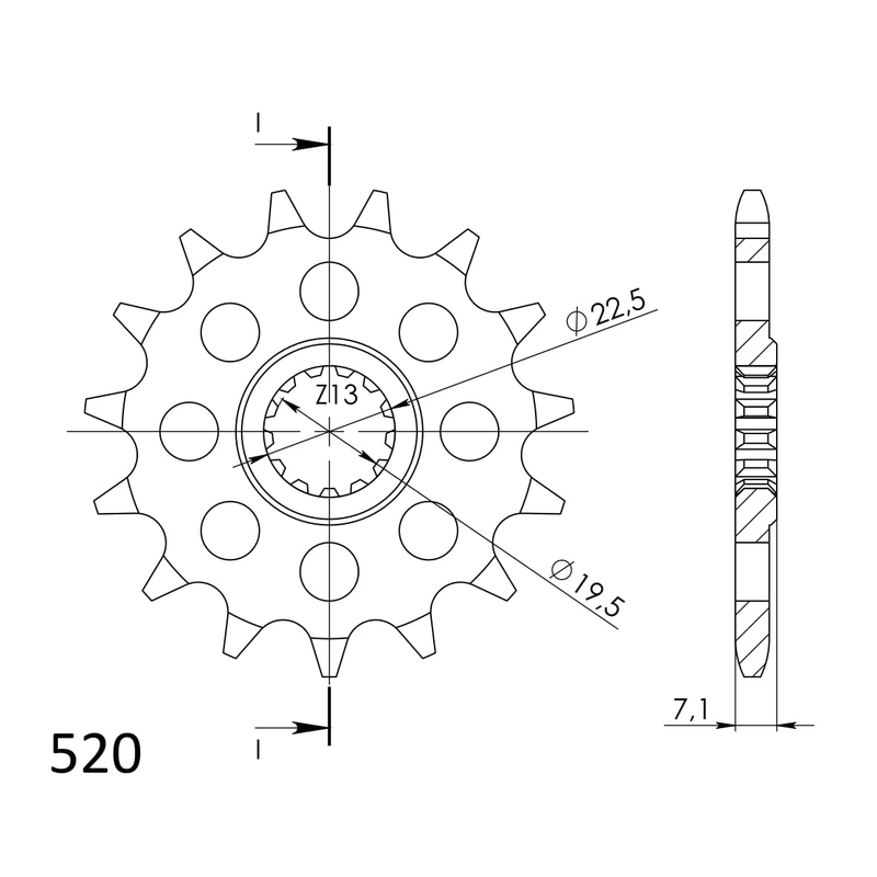 Ritzel SUPERSPROX 14T, 520
