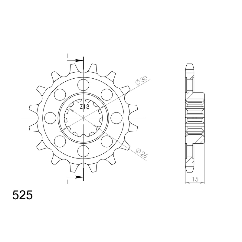Ritzel SUPERSPROX 17T, 525