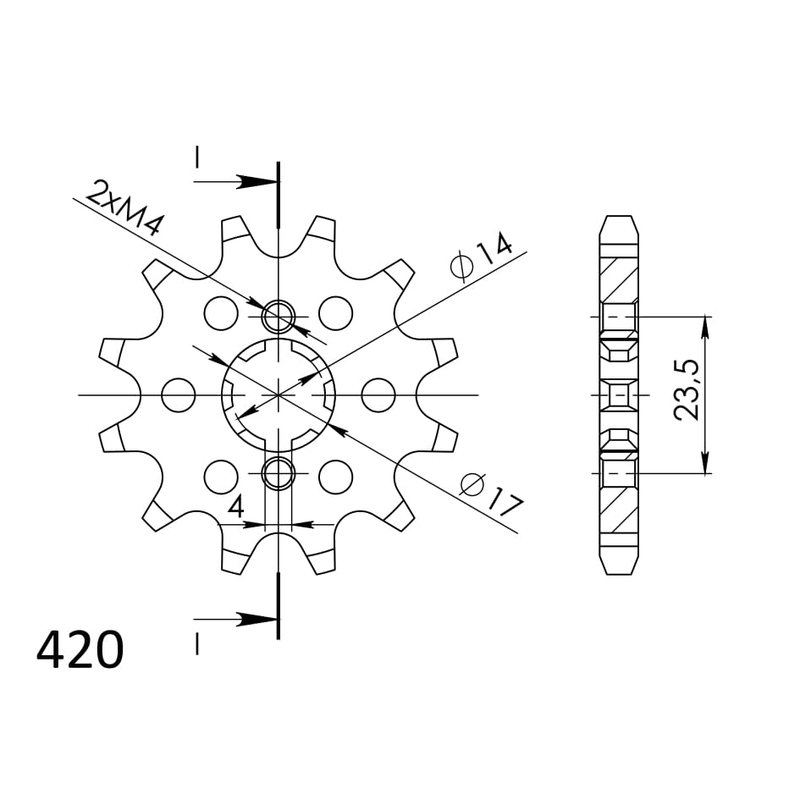 Ritzel SUPERSPROX 12T, 420
