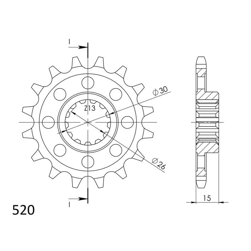 Ritzel SUPERSPROX 17T, 520