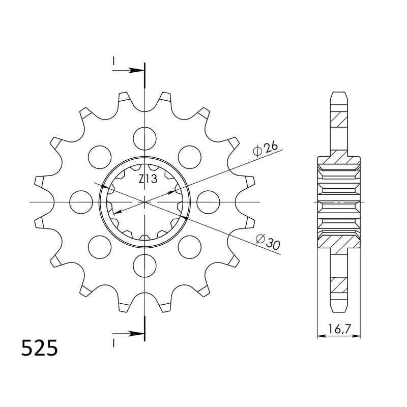 Ritzel SUPERSPROX 14T, 525