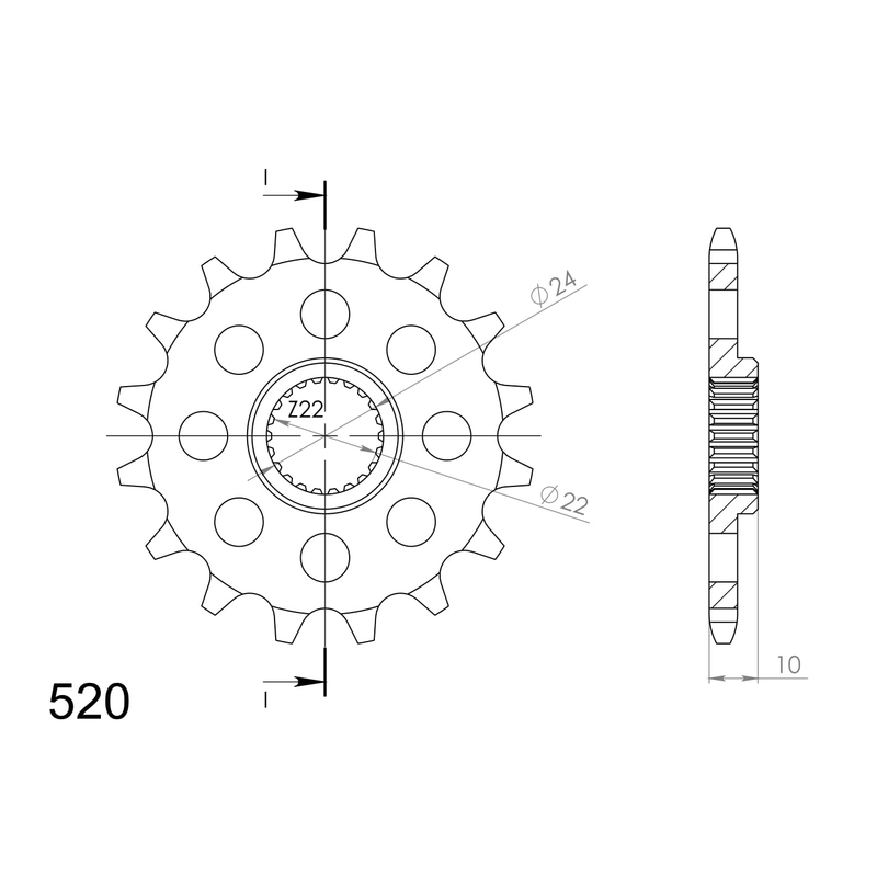 Ritzel SUPERSPROX 16T, 520