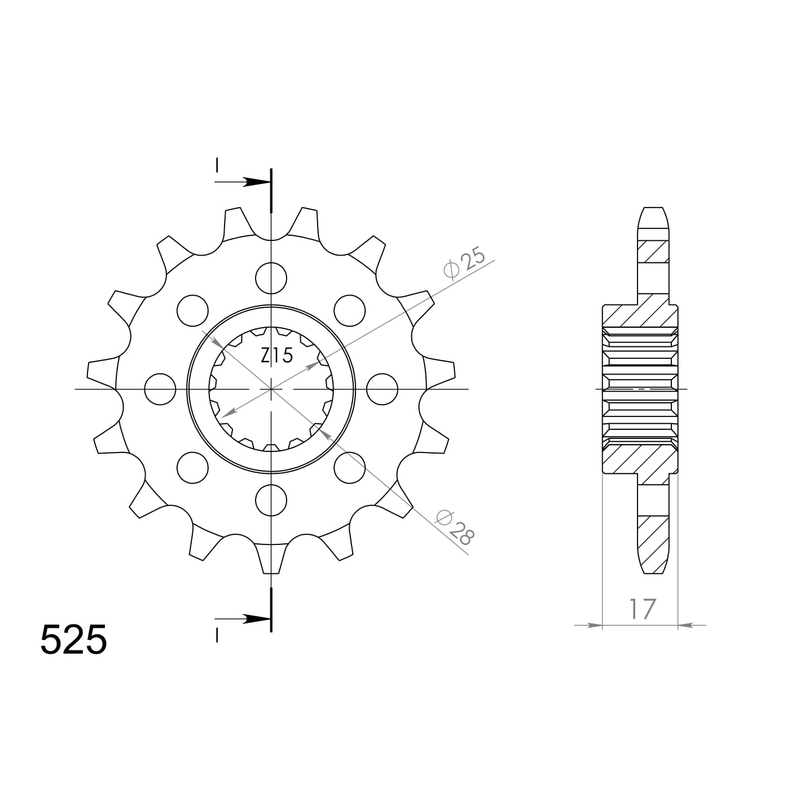 Ritzel SUPERSPROX 14T, 525