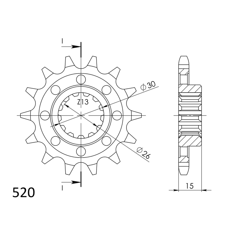 Ritzel SUPERSPROX 14T, 520