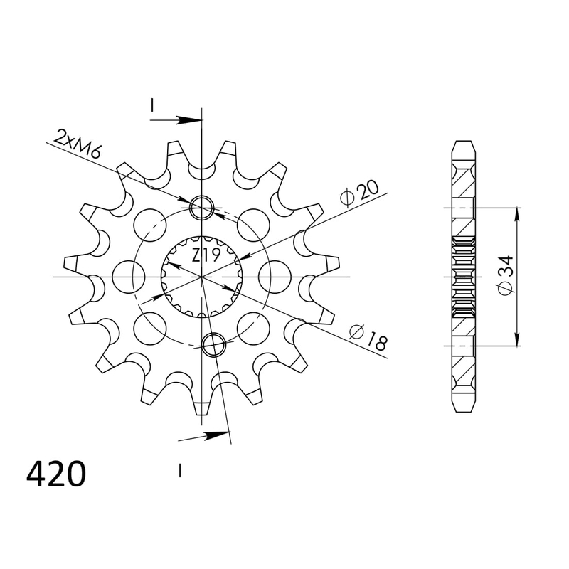 Ritzel SUPERSPROX 15T, 420