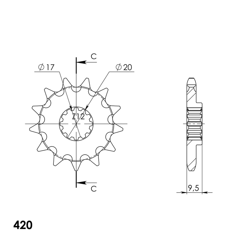 Ritzel SUPERSPROX 13T, 420