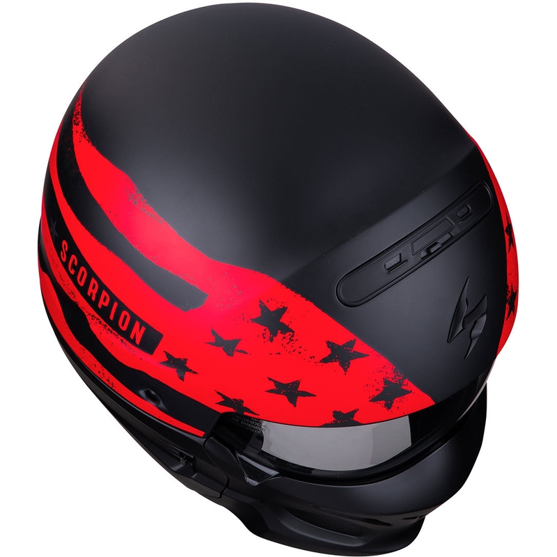 Helm Skorpion EXO-COMBAT Rookie schwarz-rot Ausverkauf